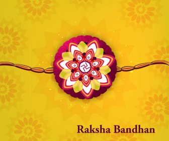 Piękne Zdjęcia Raksha Bandhan Jasne Kolorowe Tło