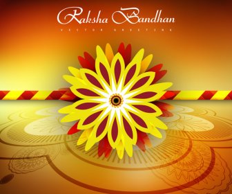 아름 다운 Raksha Bandhan 밝은 화려한 배경