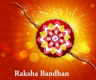 Schöne Raksha India Hinduistische Festival Rakhi Hintergrund
