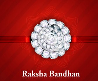 Indah Raksha Bandhan Latar-belakang Festival Hindu India Vektor