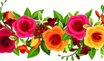 Belles Roses Art Fond Vecteur