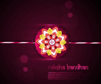 Schöne Glänzende Bunte Raksha India Festival Hintergrund Vektor