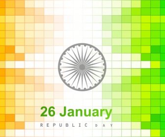 Schöne Glänzende Stilvolle Indische Flagge Winken Design