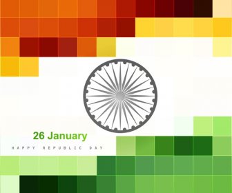 Mengkilap Indah Bergaya Bendera India Gelombang Desain