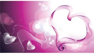 Beautiful Smoke Heart Design On Pink Love Background Free Vector