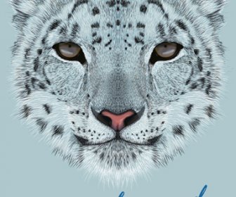 indah snow leopard vector latar belakang