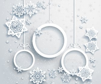 Vektor-schöne Schneeflocken Weihnachten Hintergründe