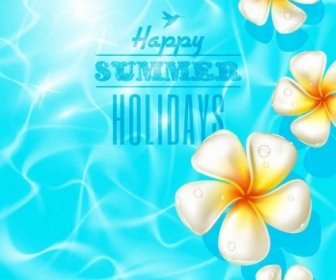 Beautiful Summer Background With Flower Vector
