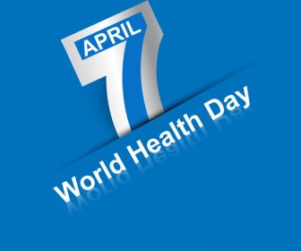 Beautiful Text 7 April World Health Day Creative Background Vector