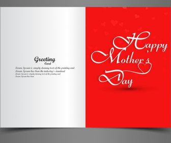 Beautiful Text Concept Mothers Day Greeting Card Vector
