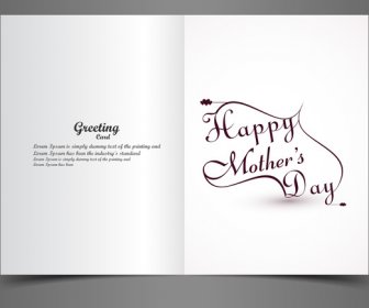 Vector De Tarjeta De Felicitación De Texto Hermoso Concepto Madres Día