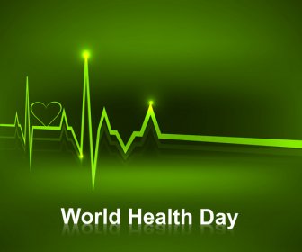 美しいベクトル概念医療明るいカラフルな世界健康日背景