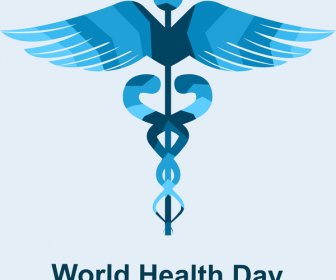 美しいベクトル概念医療明るいカラフルな世界健康日背景