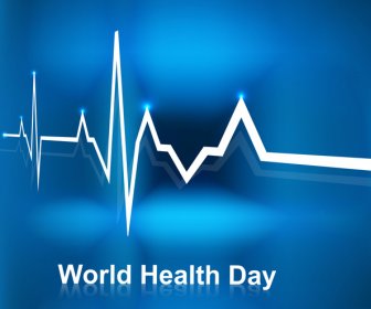 Schöne Vektor Konzept Medizinische Leuchtend Bunte Welt Gesundheit Tag Hintergrund