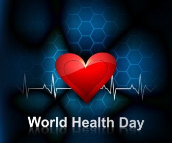 Güzel Vektör Kavramı Tıbbi Parlak Renkli Dünya Sağlık Günü Arka Plan