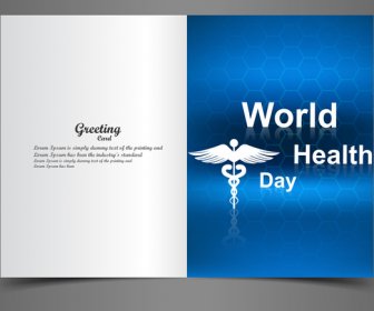 Indah Vektor Kartu Ucapan Dunia Kesehatan Hari Latar Belakang Ilustrasi