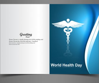 Beautiful Vector Greeting Card World Health Day Background Illustration