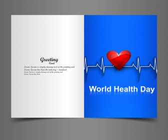 Hermoso Vector Tarjetas Mundial Salud Día Fondo De Dibujo