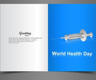 Güzel Vektör Tebrik Kartı Dünya Sağlık Günü Arka Plan Illüstrasyon