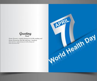 Beautiful Vector Greeting Card World Health Day Background Illustration