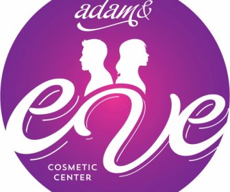 Kecantikan Pusat Vektor Logo Template Untuk Salon Tata Rias Wajah Pria Wanita Dalam Lingkaran Spa Ikon Kreatif Logotype