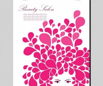 Beauty-Salon Hintergrunddekoration Blume Frau Porträt