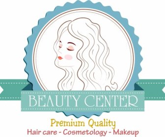 Beauty Salon Logotype Woman Icon Handdrawn Sketch