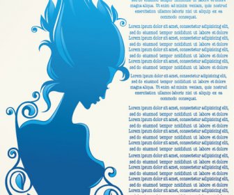 keindahan siluet elemen latar belakang vektor