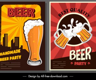 Beer Advertising Banners Dynamic Glass Cups Decor