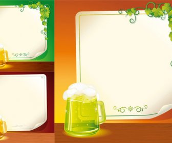Beer And Background Paper Vector