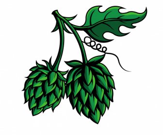 ícone De Flor De Cerveja Desenhado à Mão Design Clássico