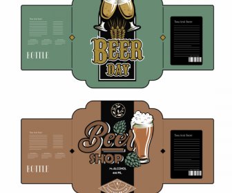 Bira Etiketi şablonları Zarif Klasik Dekor