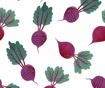 Beets Pattern Colored Classic Flat Repeating Decor