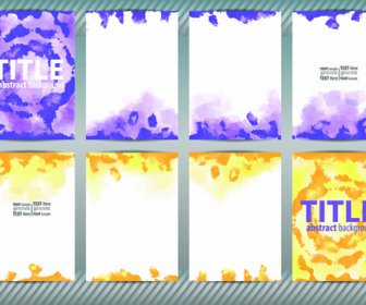 Best Business Flyers Cover Watercolor Style Vector