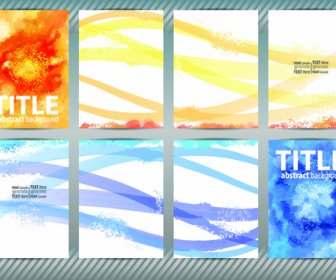 Best Business Flyers Cover Watercolor Style Vector