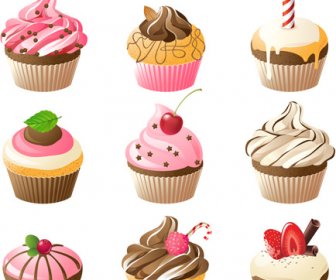 Best Cupcakes Icons Vector