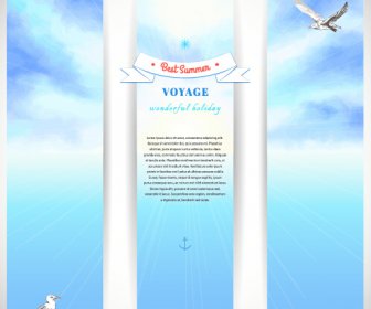 Best Summer Voyage Travel Vector Banner