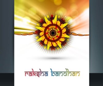Indah Template Perayaan Warna-warni Raksha Bandhan Festival Ilustrasi Vektor