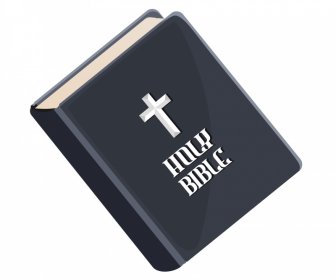 Icono Del Libro Bíblico Boceto 3D Moderno
