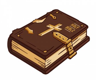 Icono Del Libro De La Biblia Diseño 3D Vintage
