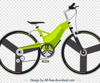 Bicicleta Publicidad Diseño Moderno Fondo Verde