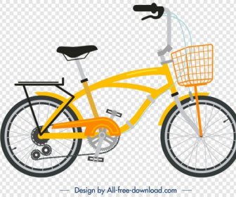 Bicicleta Modelo Amarelo Moderno De Design