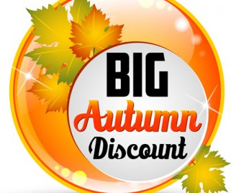 Big Autumn Discounts Shiny Background