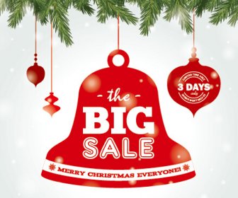 Big Sale Christmas Creative Background Vector