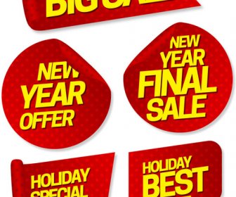 Big Sale Promotion Banners Sets On Various Shapes
