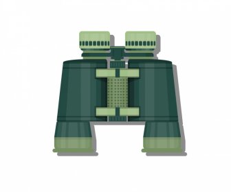 binoculars icon flat symmetrical outline