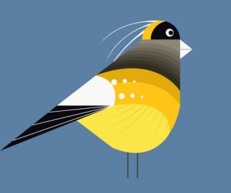 Burung Latar Belakang Sparrow Ikon Berwarna-warni Dekorasi Klasik