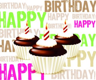 Birthday Cakes And Candles Vector Set