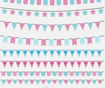 Birthday Party Flags Set