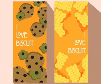 Biscuit Advertising Banners Vertical Orange Decor